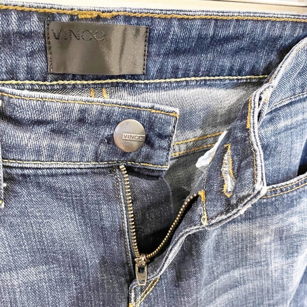 Vince Casey Cuffed Straight Leg Denim Jean Size 26 - Picture 13 of 16